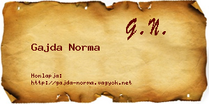 Gajda Norma névjegykártya